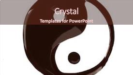  Presentation with yin yang - Slide set enhanced with yin yang made of chocolate background and a tawny brown colored foreground