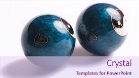  Presentation with ball bearing on a white - Amazing presentation theme having ying yang - chinese stress balls backdrop and a sky blue colored foreground