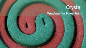  Presentation with mosquito - Presentation theme featuring ying yang - mosquito coil background background and a ocean colored foreground