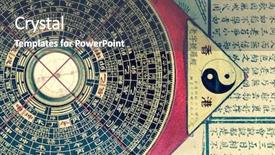  Presentation with feng shui - Amazing slides having ying yang - old feng shui compass backdrop and a tawny brown colored foreground