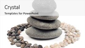 Presentation with tower - Slides enhanced with ying yang - stone tower background and a white colored foreground