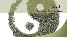  Presentation with dry ice co2 - Amazing presentation theme having ying yang sign made backdrop and a mint green colored foreground