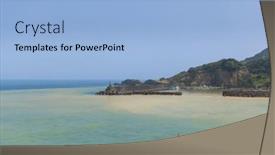  Presentation with taiwan - Slide deck consisting of yinyang-sea-in-ruifang-district background and a light blue colored foreground