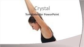  Presentation with yoga - Amazing PPT theme having yoga-and-fitness-concept-woman backdrop and a white colored foreground