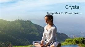  Presentation with himachal pradesh - Presentation design featuring yoga asana baddha konasana - bound background and a sky blue colored foreground
