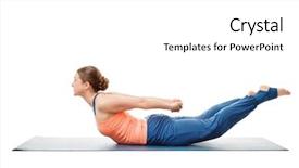  Presentation with locust - Beautiful theme featuring woman doing yoga asana salabhasana backdrop and a white colored foreground