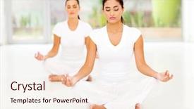  Presentation with women - Slide deck enhanced with bhutan flag with brazil flag 3d rendering background and a light blue colored foreground