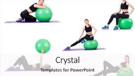  Presentation with corruption in judiciary photos - Slide deck consisting of yoga collage - set of photos with model background and a pink colored foreground