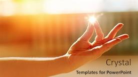  Presentation with healthy lifestyle - Audience pleasing presentation consisting of yoga-gesture-and-healthy-lifestyle backdrop and a gold colored foreground