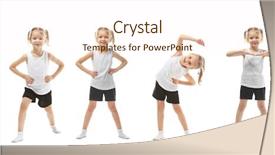  Presentation with exercises - Amazing theme having yoga kids - collage of cute little girl backdrop and a cream colored foreground