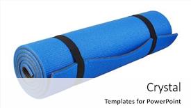  Presentation with yoga - PPT theme having yoga mat isolated on white background and a white colored foreground