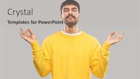  Presentation with mindfulness - PPT theme enhanced with yoga-meditation-and-mindfulness-concept background and a light gray colored foreground