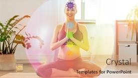  Presentation with mindfulness - Cool new slides with yoga-meditation-and-mindfulness-concept backdrop and a coral colored foreground