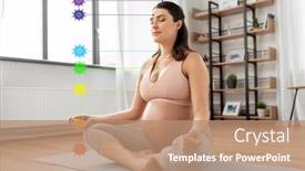  Presentation with mindfulness - Presentation consisting of yoga-meditation-and-mindfulness-concept background and a coral colored foreground