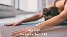  Presentation with active meditation - Slides featuring yoga-meditation-wellness-background-woman background and a coral colored foreground