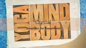  Presentation with mind body - Colorful theme enhanced with yoga-mind-body-word-abstract backdrop and a gold colored foreground