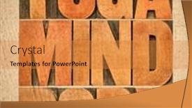  Presentation with mind body - Presentation theme consisting of yoga-mind-body-word-abstract background and a gold colored foreground