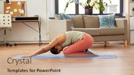  Presentation with mindfulness - Cool new theme with yoga-mindfulness-and-healthy-lifestyle backdrop and a coral colored foreground