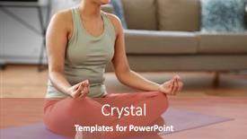  Presentation with mindfulness - PPT theme with yoga-mindfulness-and-healthy-lifestyle background and a red colored foreground