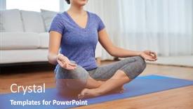  Presentation with mindfulness - Cool new slide set with yoga-mindfulness-and-healthy-lifestyle backdrop and a coral colored foreground