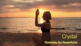  Presentation with mindfulness - Slides consisting of yoga-mindfulness-and-meditation-concept background and a  colored foreground