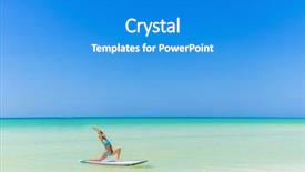  Presentation with corporate yoga - Audience pleasing PPT theme consisting of yoga on a paddle board backdrop and a teal colored foreground