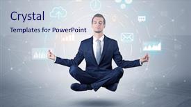  Presentation with circulation - Cool new PPT theme with yoga position with data backdrop and a lemonade colored foreground