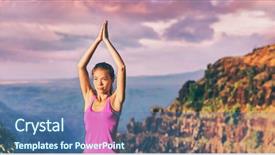  Presentation with retreat - Audience pleasing slide deck consisting of yoga retreat in kauai nature backdrop and a ocean colored foreground