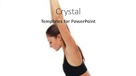  Presentation with woman sport - Slides with yoga-sport-and-fitness-concept background and a white colored foreground