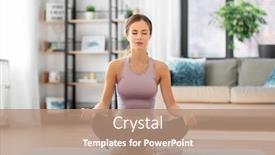  Presentation with healthy lifestyle - Slide deck consisting of yoga-sport-and-healthy-lifestyle background and a coral colored foreground