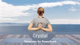  Presentation with prayer - PPT theme with yoga-sport-and-healthy-lifestyle background and a seafoam green colored foreground