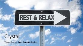  Presentation with brain relax - Colorful presentation theme enhanced with yoga theraphy - rest relax direction sign backdrop and a  colored foreground