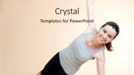  Presentation with sports - Presentation theme having yoga young girl goes in for sports background and a lemonade colored foreground