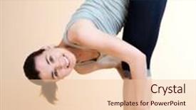  Presentation with sports halftime - Cool new presentation theme with yoga young girl goes in for sports backdrop and a lemonade colored foreground