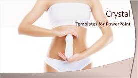  Presentation with health diet - Beautiful presentation featuring yoghourt - young beautiful and fit girl backdrop and a lemonade colored foreground