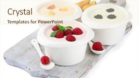  Presentation with yogurt - Amazing presentation theme having abstract gray empty room studio gradient used for background and display your product backdrop and a light gray colored foreground