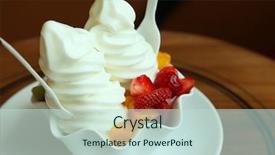  Presentation with ice frozen - Audience pleasing slides consisting of yoghurt soft serve ice cream backdrop and a soft green colored foreground