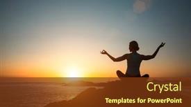  Presentation with lotus - Slides enhanced with yogi-woman-sitting background and a  colored foreground