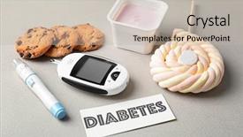  Presentation with diabetes digital - Slide deck enhanced with yogurt diabetic - composition with word diabetes sweets background and a mint green colored foreground
