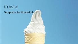  Presentation with ice cream cone - Slide set consisting of yogurt-ice-cream-cone background and a light blue colored foreground