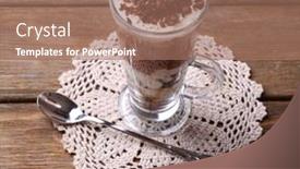  Presentation with muesli - Slide set with natural building with reed mat for wall plastering and wall decoration in estonia background and a coral colored foreground