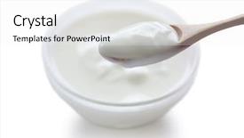  Presentation with yogurt - Presentation theme with yogurt yoghurt background and a white colored foreground