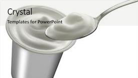  Presentation with yogurt - Presentation theme featuring ogurt industry - yogurt background and a soft green colored foreground