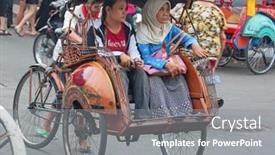  Presentation with cities - Slide set with yogyakarta-indonesia-august-03-traditional background and a gray colored foreground