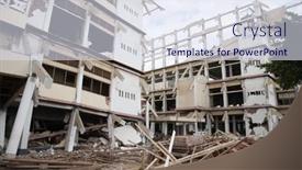  Presentation with august - Beautiful presentation theme featuring yogyakarta-indonesia-august-4-buildings backdrop and a sky blue colored foreground