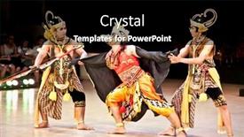 Presentation with temple music - PPT theme consisting of yogyakarta-indonesia-dec-31-ramayana background and a black colored foreground
