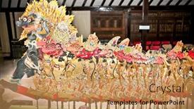  Presentation with wayang - Presentation theme having yogyakarta-indonesia-january-4-puppet background and a coral colored foreground