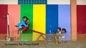  Presentation with seesaw - Slide set enhanced with yogyakarta-indonesia-oct-9-unidentified background and a gold colored foreground