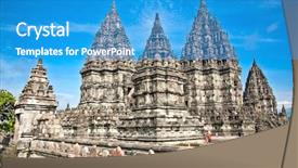  Presentation with indonesia - Colorful PPT theme enhanced with yogyakarta on java indonesia backdrop and a teal colored foreground