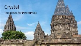  Presentation with tour - PPT theme enhanced with yogyakarta on java island indonesia background and a light blue colored foreground